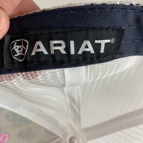 Ariat Unisex Multicolor White Snapback Trucker Hat - Picture 5 of 5